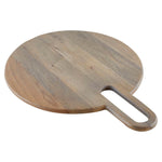 wood round board carved handle mango wood 