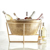 champagne bucket gold brushed aluminum stand