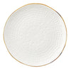 gold rim ceramic stamped appetizer plate set 