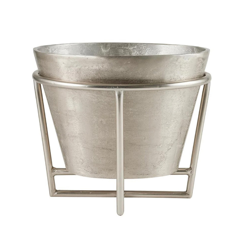 champagne bucket silver brushed aluminum stand