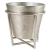 champagne bucket silver brushed aluminum stand