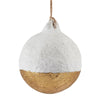 ornaments gold white round ball set