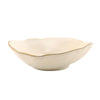 aluminum gold rimmed bowl cream round small