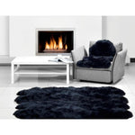 Black Natural Shaped Pelted Rugs (multiple sizes & colors)