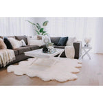 Sheepskin Pelted Rug - Natural Longwool Ivory (size options)