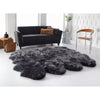 Steel Grey Natural Shaped Pelted Rugs (multiple sizes & colors)