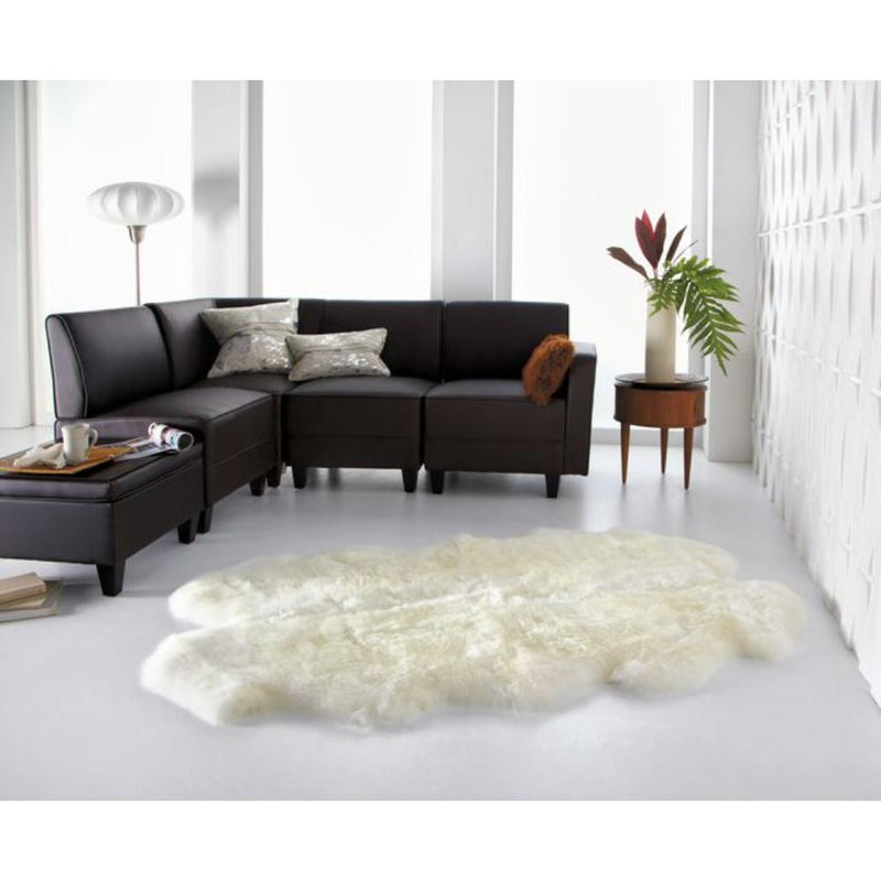 Sheepskin Pelted Rug - Natural Longwool Ivory (size options)