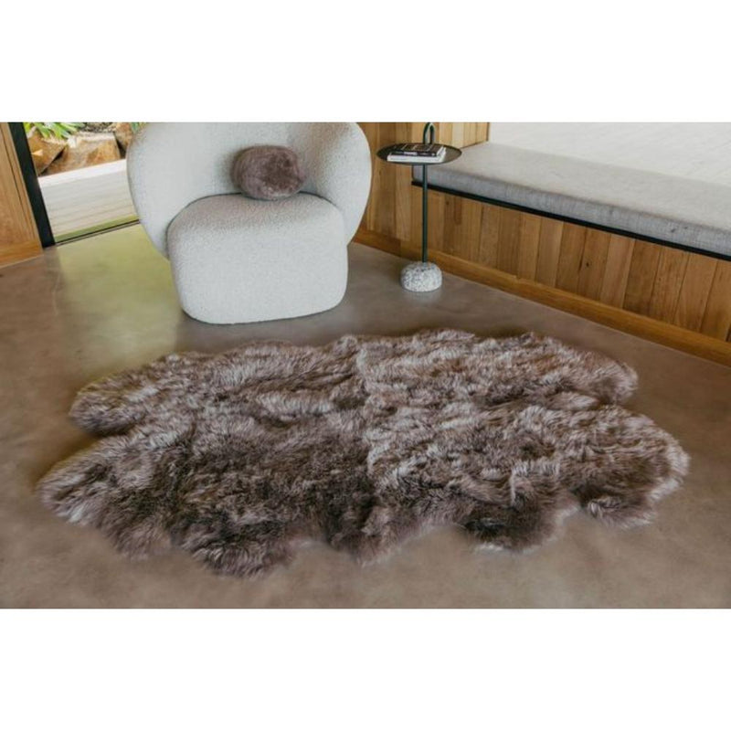 Taupe Natural Shaped Pelted Rugs (multiple sizes & colors)