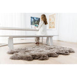 Sheepskin Pelted Rug - Natural Longwool Vole (size options)