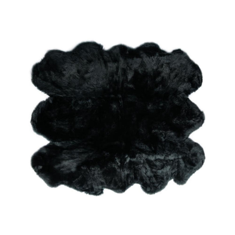 Black Natural Shaped Pelted Rugs (multiple sizes & colors)