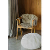 cream colored longwool sheepskin rug