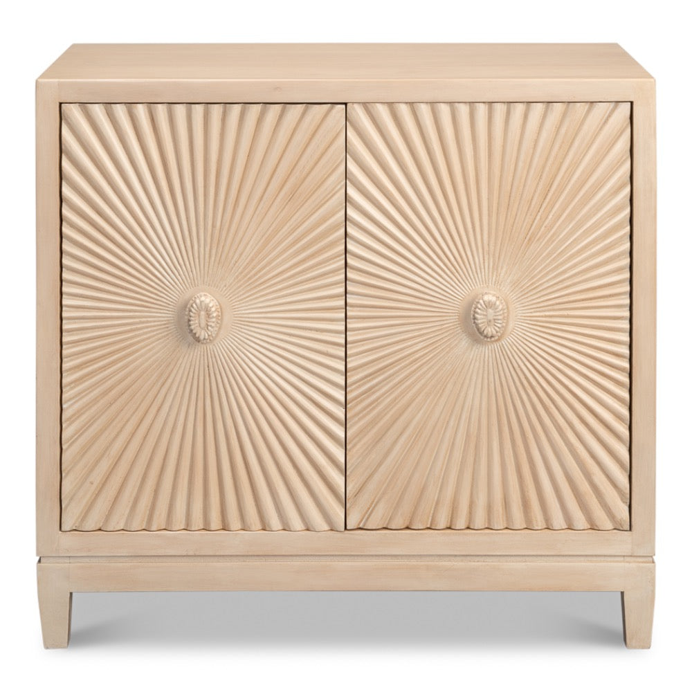 door cabinet light tan finish sunburst pattern 