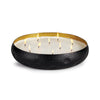 tin candle tray 10 wick black round