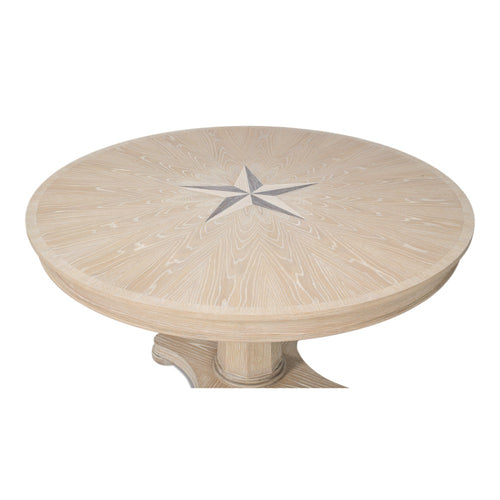 round dining table pedestal whitewashed wood star design