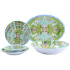 Stained Glass Green Melamine Salad Bowls (set of 4)