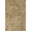 small fluffy beige pelt rug wool recycled cotton rounded edges