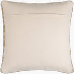 square accent pillow wool knotted neutral ethnic pattern