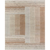 woven wool area rug neutral stripes