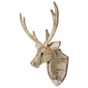 recycled wood deer head wall hung rustic