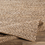 area rug jute hand woven natural no pile 