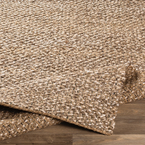 area rug jute hand woven natural no pile 