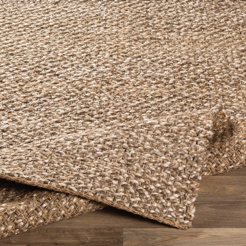 area rug jute hand woven natural no pile 