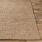 area rug jute hand woven natural no pile 