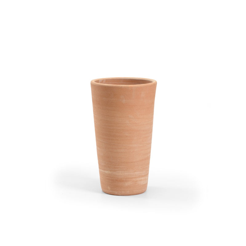 round terracotta cylinder planter