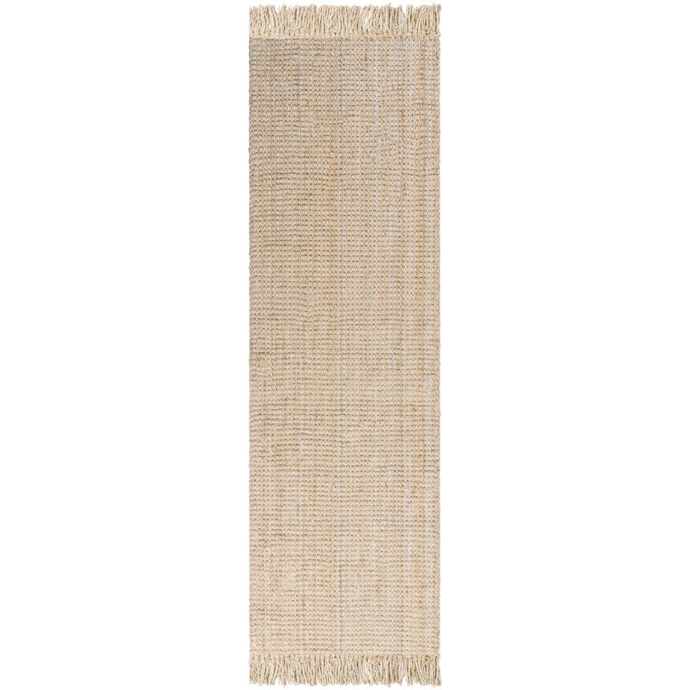 runner fringe edge natural hand woven jute cream