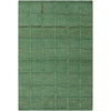 woven green jute area rug square pattern