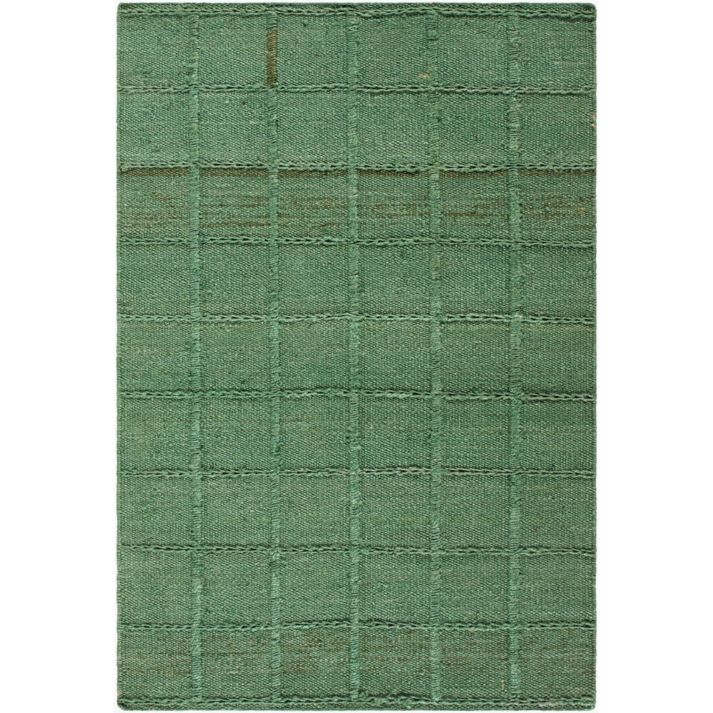 woven green jute area rug square pattern