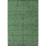 woven green jute area rug square pattern