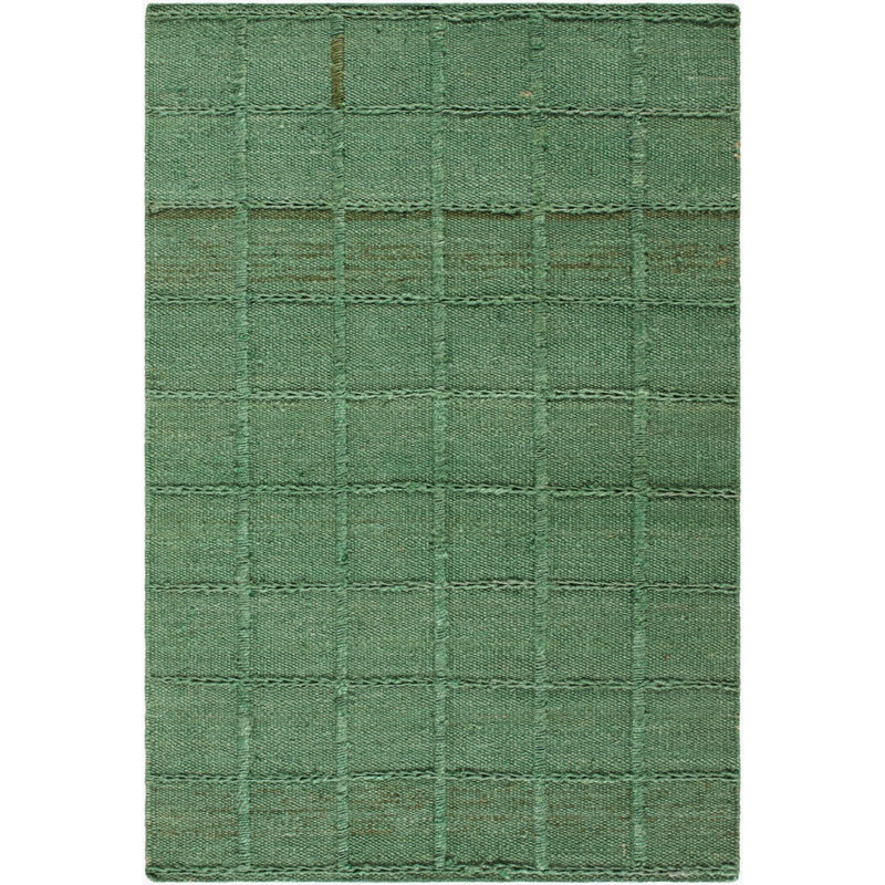 woven green jute area rug square pattern