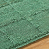 woven green jute area rug square pattern