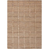 woven natural jute area rug square pattern