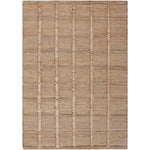 woven natural jute area rug square pattern