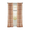 Marissa Rose Gold Curtain Panel by Emdee Int'l, featuring brown floral and metallic print, with light streaming through.