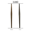 Two wooden chair legs labeled "Walnut" and "Black" under the heading "HANS," crafted with the same meticulous care as Barloga Studios' Art Print Frameless Hans Wood Hangers (available in various sizes and finishes) made in the USA.