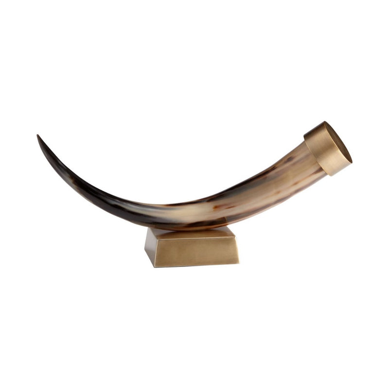 decorative accent horn brass pedestal