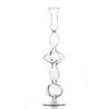 tall clear glass mouth-blown taper candleholder