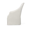 Off-white upholstered dining chair casters