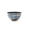 loom small bowl navy metal iron brass accents