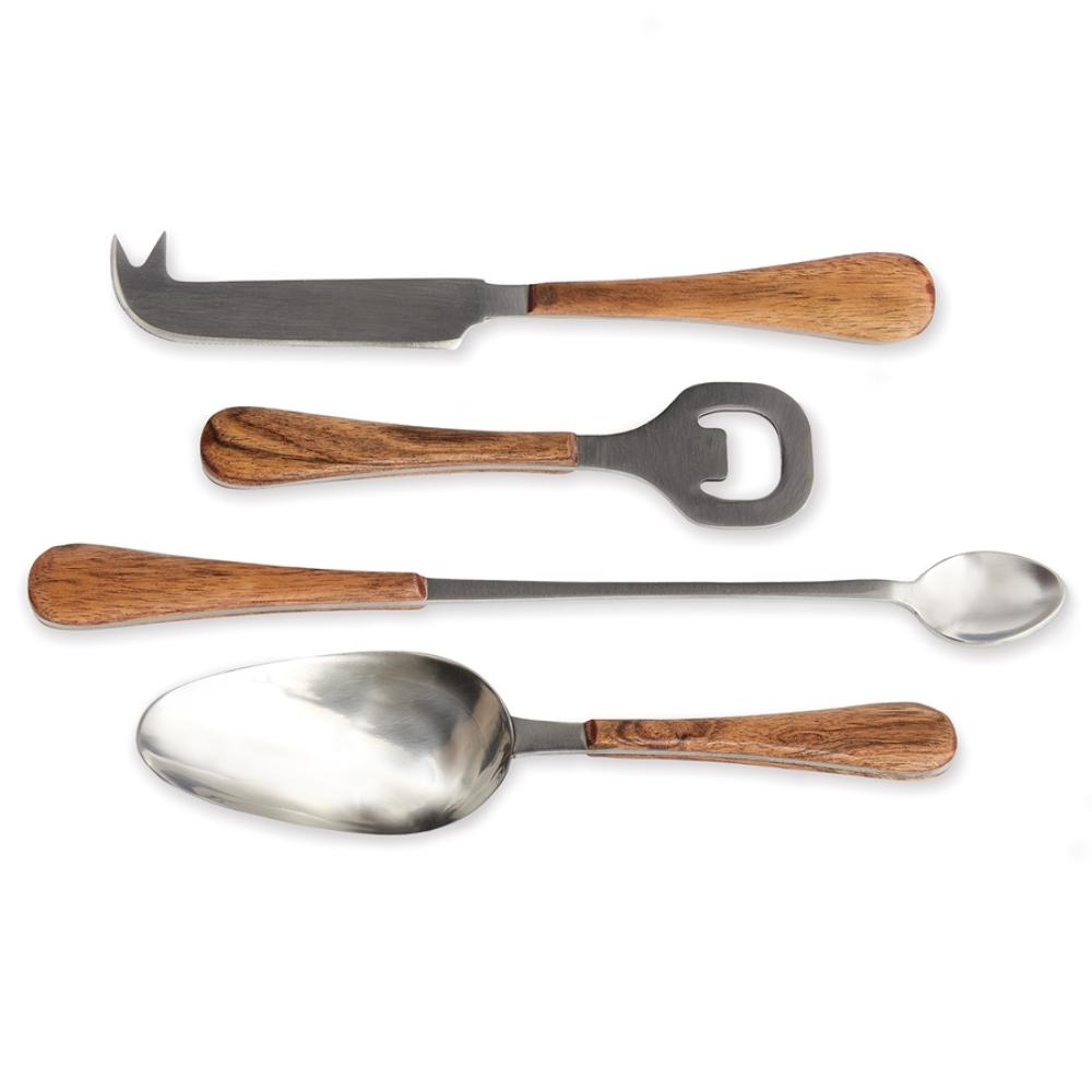 natural stainless steel cocktail accessories set