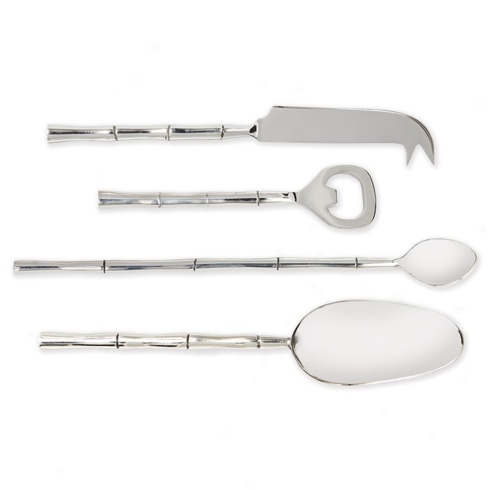 cocktail accessory set four stainless steel