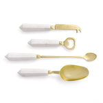 white marble gold cocktail accessories set