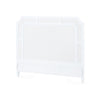 white lacquered frame soft white inset panel headboard 