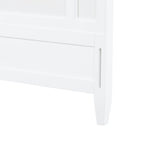 white lacquered frame soft white inset panel headboard 