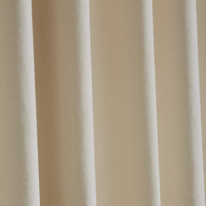 Stella Ivory Cotton Velvet Curtain Panel (size options)