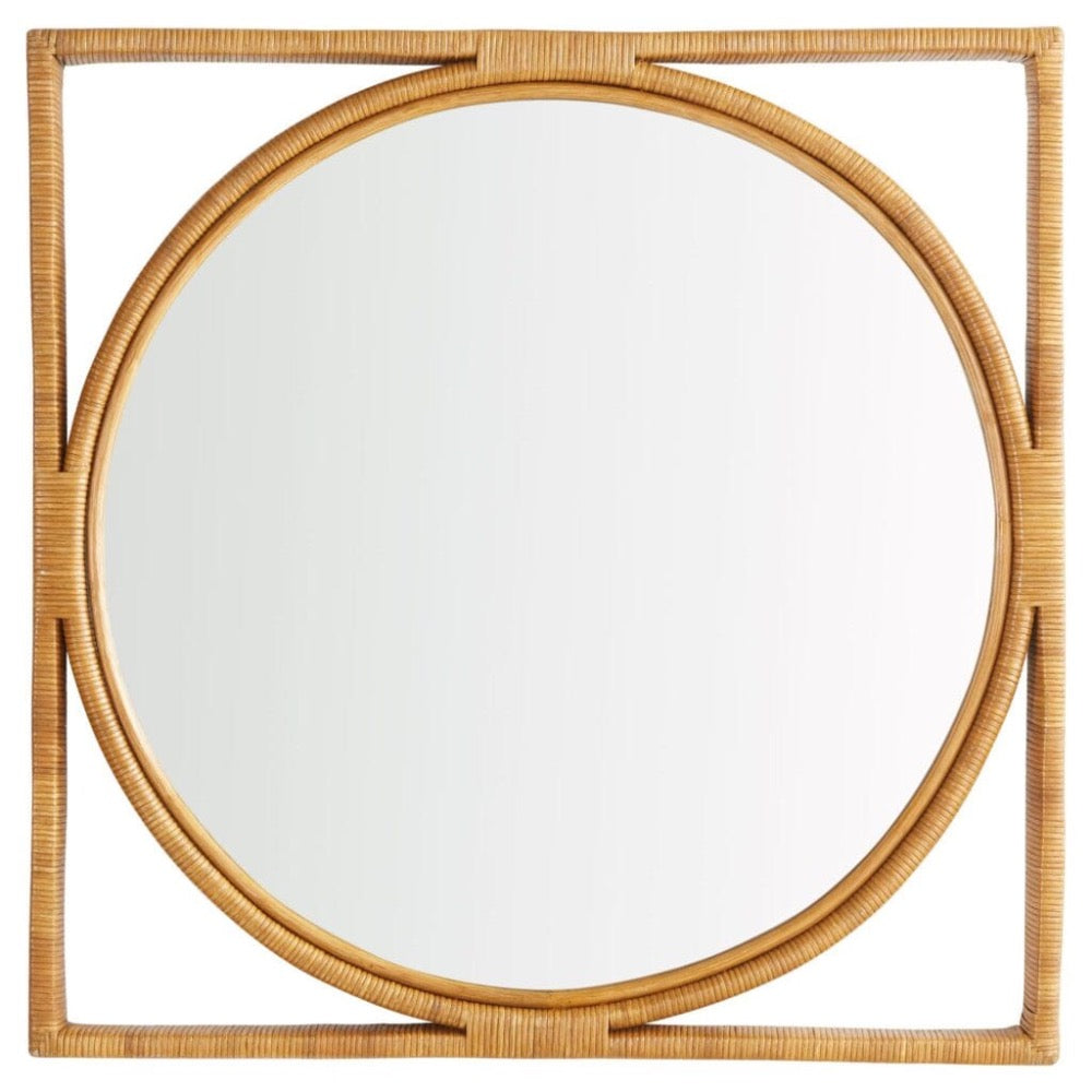 wall mirror rattan frame circle interior square exterior