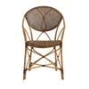 natural brown rattan indoor or outdoor dining arm chair